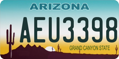 AZ license plate AEU3398