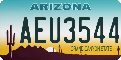AZ license plate AEU3544