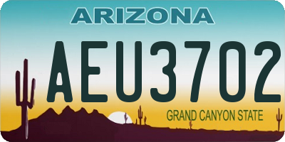 AZ license plate AEU3702