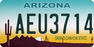 AZ license plate AEU3714