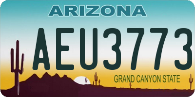 AZ license plate AEU3773
