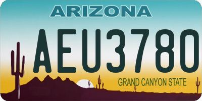 AZ license plate AEU3780