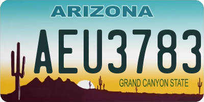 AZ license plate AEU3783