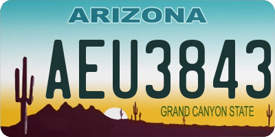 AZ license plate AEU3843