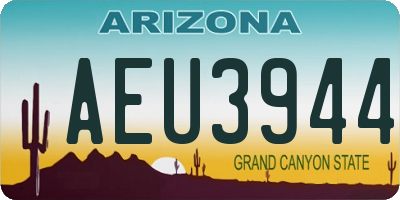 AZ license plate AEU3944