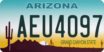 AZ license plate AEU4097