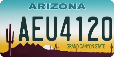 AZ license plate AEU4120