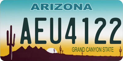 AZ license plate AEU4122