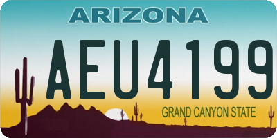 AZ license plate AEU4199