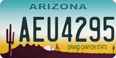 AZ license plate AEU4295