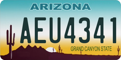 AZ license plate AEU4341