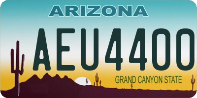 AZ license plate AEU4400