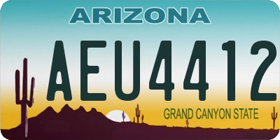AZ license plate AEU4412