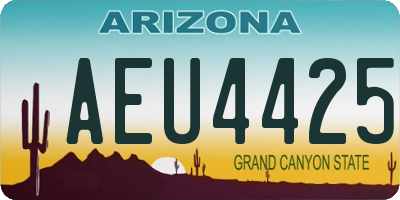 AZ license plate AEU4425