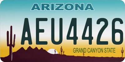AZ license plate AEU4426