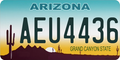 AZ license plate AEU4436