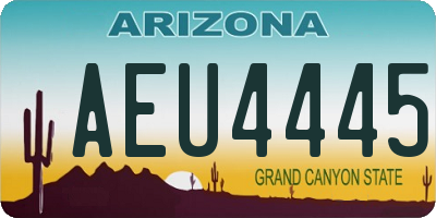 AZ license plate AEU4445