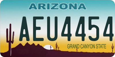 AZ license plate AEU4454