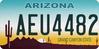 AZ license plate AEU4482