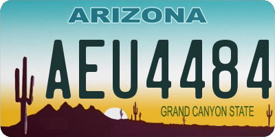 AZ license plate AEU4484