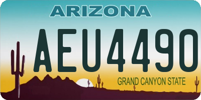 AZ license plate AEU4490