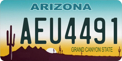 AZ license plate AEU4491