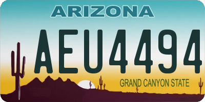 AZ license plate AEU4494