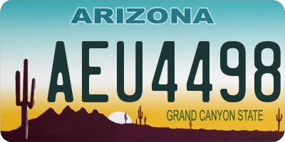 AZ license plate AEU4498