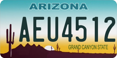 AZ license plate AEU4512