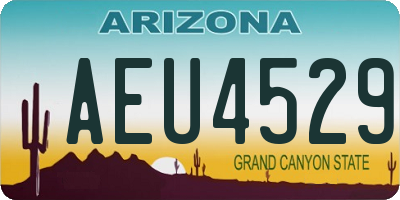 AZ license plate AEU4529