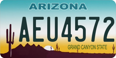 AZ license plate AEU4572