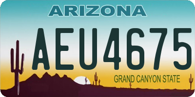 AZ license plate AEU4675