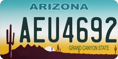 AZ license plate AEU4692
