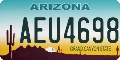 AZ license plate AEU4698