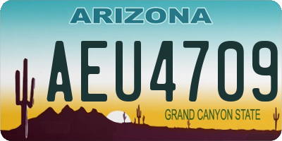 AZ license plate AEU4709