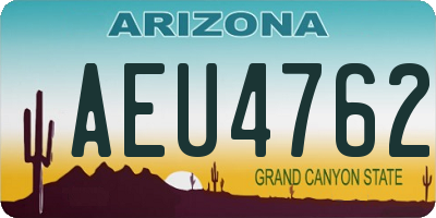 AZ license plate AEU4762