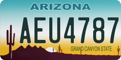 AZ license plate AEU4787
