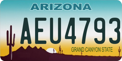 AZ license plate AEU4793