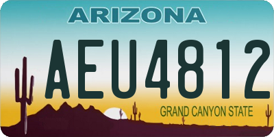 AZ license plate AEU4812