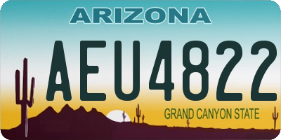 AZ license plate AEU4822