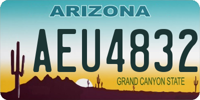 AZ license plate AEU4832