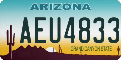 AZ license plate AEU4833