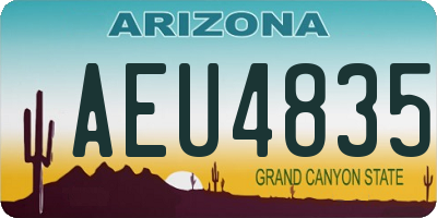 AZ license plate AEU4835