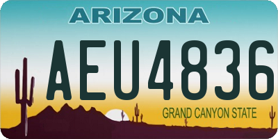 AZ license plate AEU4836