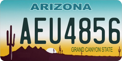 AZ license plate AEU4856