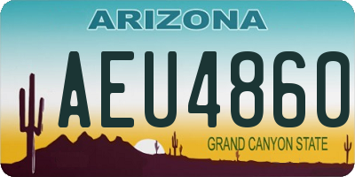 AZ license plate AEU4860