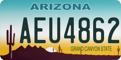 AZ license plate AEU4862