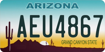 AZ license plate AEU4867