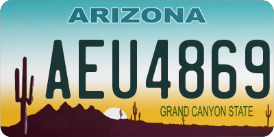 AZ license plate AEU4869