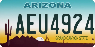 AZ license plate AEU4924